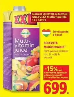 Lidl SOLEVITA Multivitaminlé ajánlat