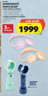 ALDI AMBIAO Hordozható Ventilátor ajánlat