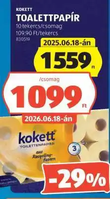 ALDI Kokett Toalettpapír ajánlat