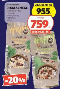 ALDI HAPPY HARVEST DIÁKCSEMEGE ajánlat