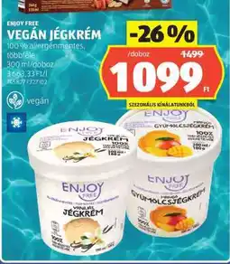 ALDI ENJOY FREE VEGÁN JÉGKRÉM ajánlat