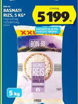 ALDI BON-RI Basmati Rízs, 5 kg ajánlat