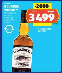 ALDI Clarke's Bourbon Whiskey ajánlat