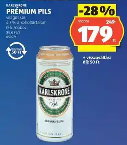 ALDI KARLSKRONE PRÉMIUM PILS ajánlat