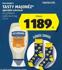 ALDI Hellmann's Tasty Majonéz ajándék zoknival ajánlat