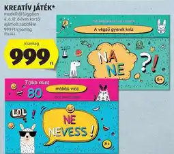 ALDI Kreatív játék ajánlat