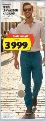 ALDI Férfi lenvászon nadrág ajánlat