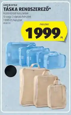 ALDI Táska Rendszerező ajánlat