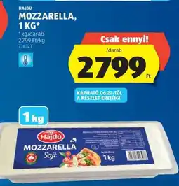 ALDI Hajdú Mozzarella, 1 kg ajánlat
