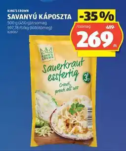 ALDI KING'S CROWN SAVANYÚ KÁPOSZTA ajánlat