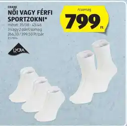 ALDI CRANE Női vagy Férfi Sportzokni ajánlat