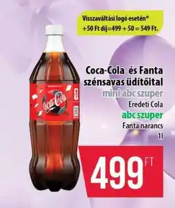 Coop Coca Cola és Fanta szénsavas üdítőital ajánlat