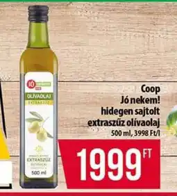 Coop Coop Jó nekem! hidegen sajtolt extraszűz olívaolaj ajánlat