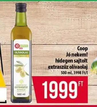 Coop Coop Jó nekem! hidegen sajtolt extraszűz olívaolaj ajánlat