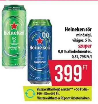 Coop Heineken sör ajánlat