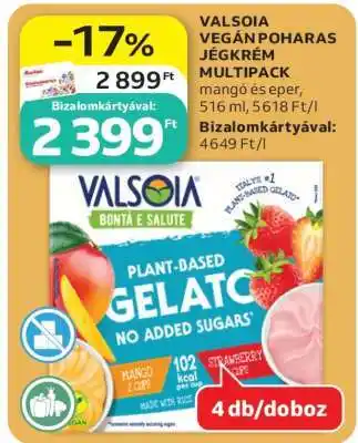 VALSOIA VEGÁN POHARAS JÉGKRÉM MULTIPACK