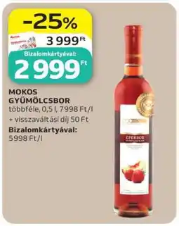 Auchan MOKOS Gyümölcsbor ajánlat