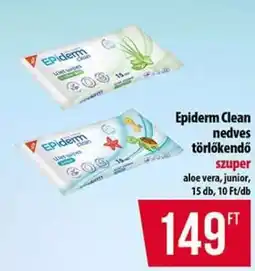 Coop Epiderm Clean nedves törlőkendő ajánlat