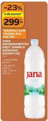 Auchan Jana szénsavmentes vagy Jamnica szénsavas ásványvíz ajánlat