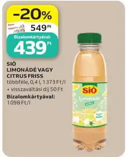 Auchan SIÓ LIMONÁDÉ VAGY CITRUS FRISS ajánlat
