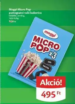 EcoFamily Mogyi Micro Pop pattogatni való kukorica ajánlat