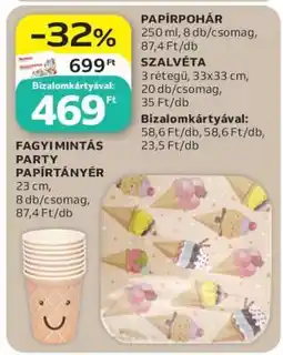 Auchan Fagyimintás party papírtányér ajánlat