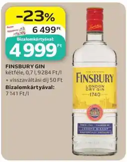 Auchan FINSBURY GIN ajánlat