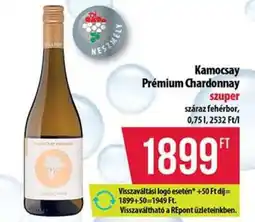 Coop KAMOCSAY PRÉMIUM CHARDONNAY ajánlat