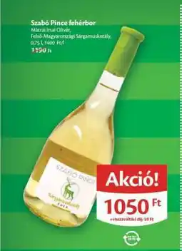 EcoFamily Szabó Pince fehérbor ajánlat