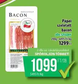 Coop Pápai szeletelt bacon ajánlat