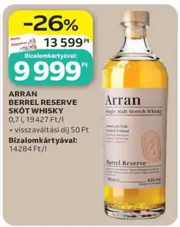 Auchan ARRAN BERREL RESERVE SKÓT WHISKY ajánlat
