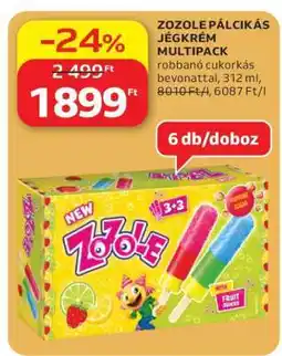 Auchan ZOZOLE PÁLCIKÁS JÉGKRÉM MULTIPACK ajánlat
