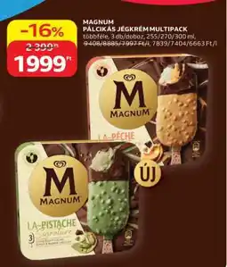 Auchan Magnum Pálcikás Jégkrém Multipack ajánlat