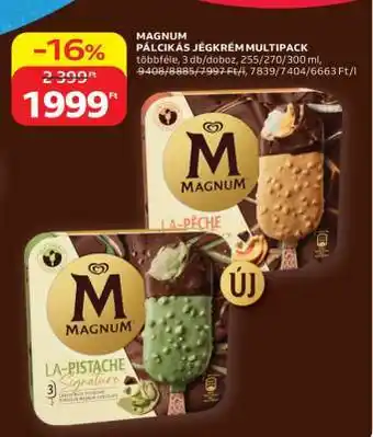 Auchan Magnum Pálcikás Jégkrém Multipack ajánlat