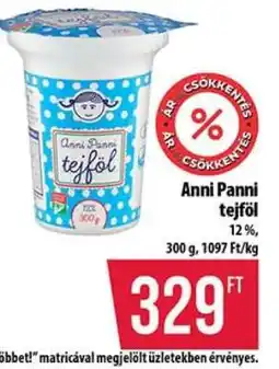 Coop Anni Panni tejföl ajánlat
