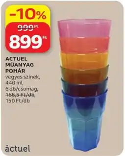 Auchan ACTUEL MŰANYAG POHÁR ajánlat
