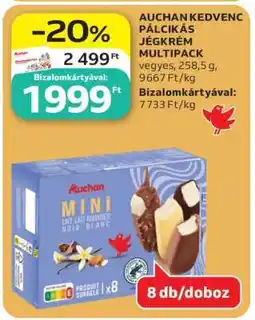 Auchan Auchan Kedvenc Pálcikás Jégkrém Multipack ajánlat
