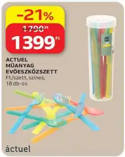 Auchan ACTUEL MŰANYAG EVŐESZKÖZKÉSZLET ajánlat