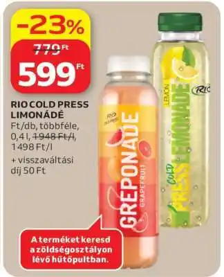 Auchan Rio Cold Press limonádé ajánlat