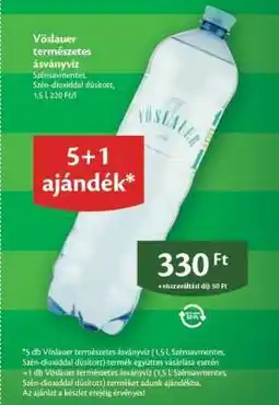 EcoFamily Vöslauer természetes ásványvíz ajánlat