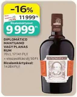 Auchan Diplomático Mantuano vagy Planas Rum ajánlat