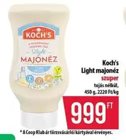 Coop Koch's Light Majonéz ajánlat