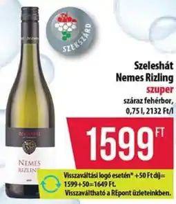 Coop Szeleshát Nemes Rizling ajánlat