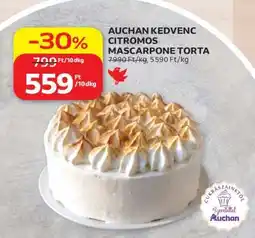 Auchan AUCHAN KEDVENC CITROMOS MASCARPONE TORTA ajánlat