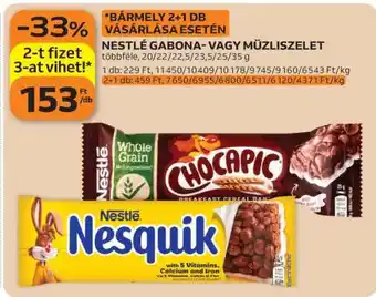 Auchan NESTLÉ Gabona- vagy Müzliszelet ajánlat