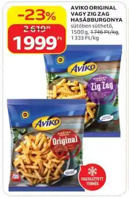 Auchan AVIKO Original vagy Zig Zag hasábburgonya ajánlat