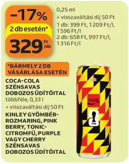 Auchan Coca-Cola szénsavas dobozos üdítőital ajánlat