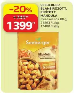 Auchan SEEBERGER BLANSÍROZOTT, PIRÍTOTT MANDULA ajánlat