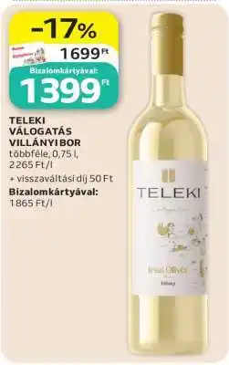 Auchan TELEKI VÁLOGATÁS VILLÁNYIBOR ajánlat