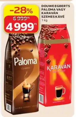 Auchan DOUWE EGBERTS PALOMA VAGY KARAVÁN SZEMES KÁVÉ ajánlat